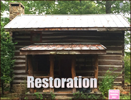 Historic Log Cabin Restoration  Garner, North Carolina